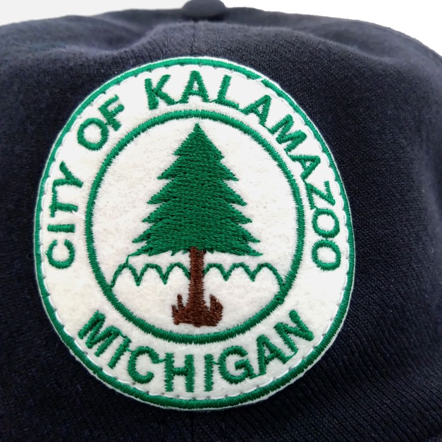 COOPERSTOWN BALL CAP / 1949 KALAMAZOO LASSIES / WOOLSAGE / NAVY / PATCH / SNAP / MADE IN USA