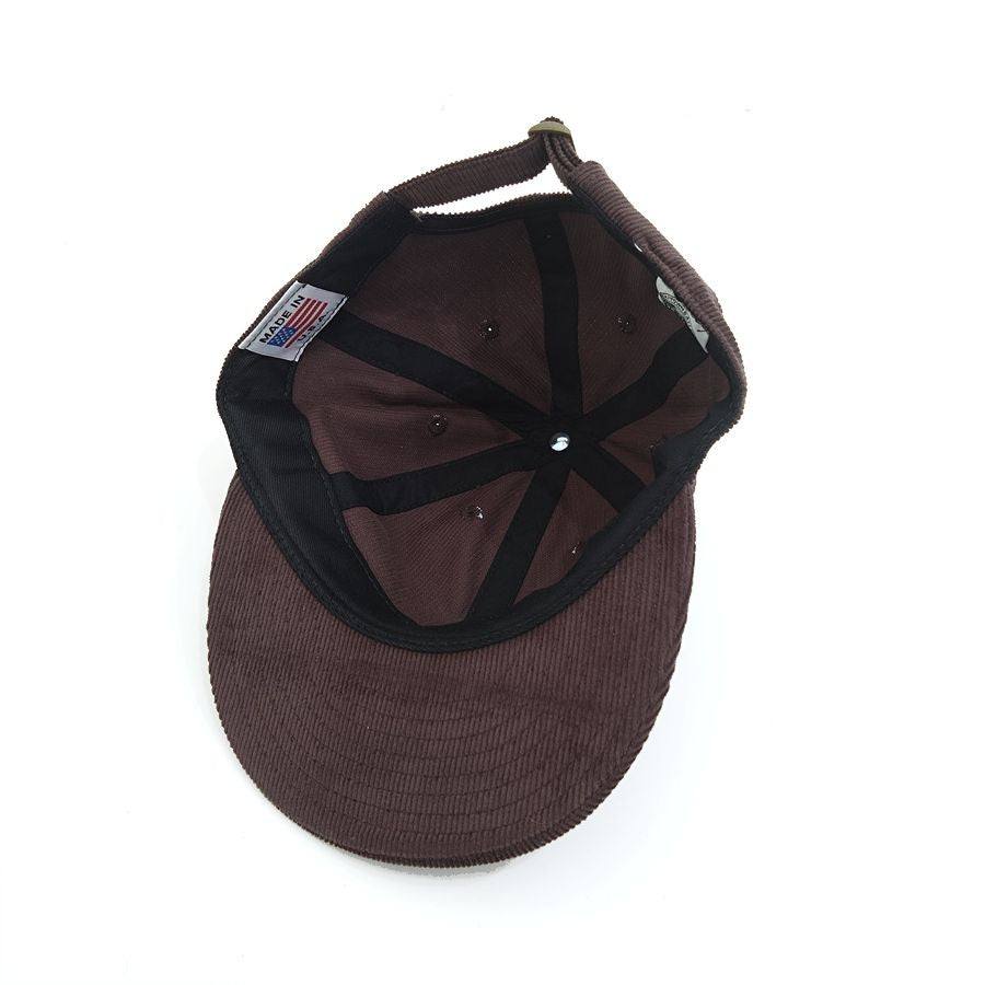 COOPERSTOWN BALL CAP / CORDUROY / SOLID / BROWN / SOFT VISOR / SPECIAL ORDER MODEL / MADE IN USA