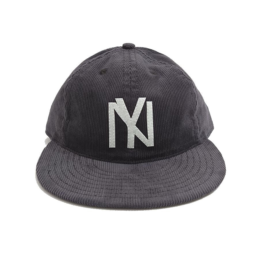COOPERSTOWN BALL CAP / CORDUROY CAP / 1935 NEWYORK BLACK YANKEES / GRAY / SOFT VISOR / FELT / SPECIAL ORDER MODEL / MADE IN USA