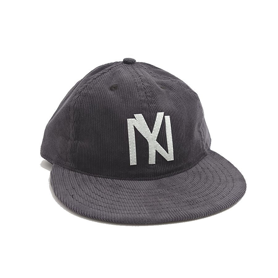 COOPERSTOWN BALL CAP / CORDUROY CAP / 1935 NEWYORK BLACK YANKEES / GRAY / SOFT VISOR / FELT / SPECIAL ORDER MODEL / MADE IN USA