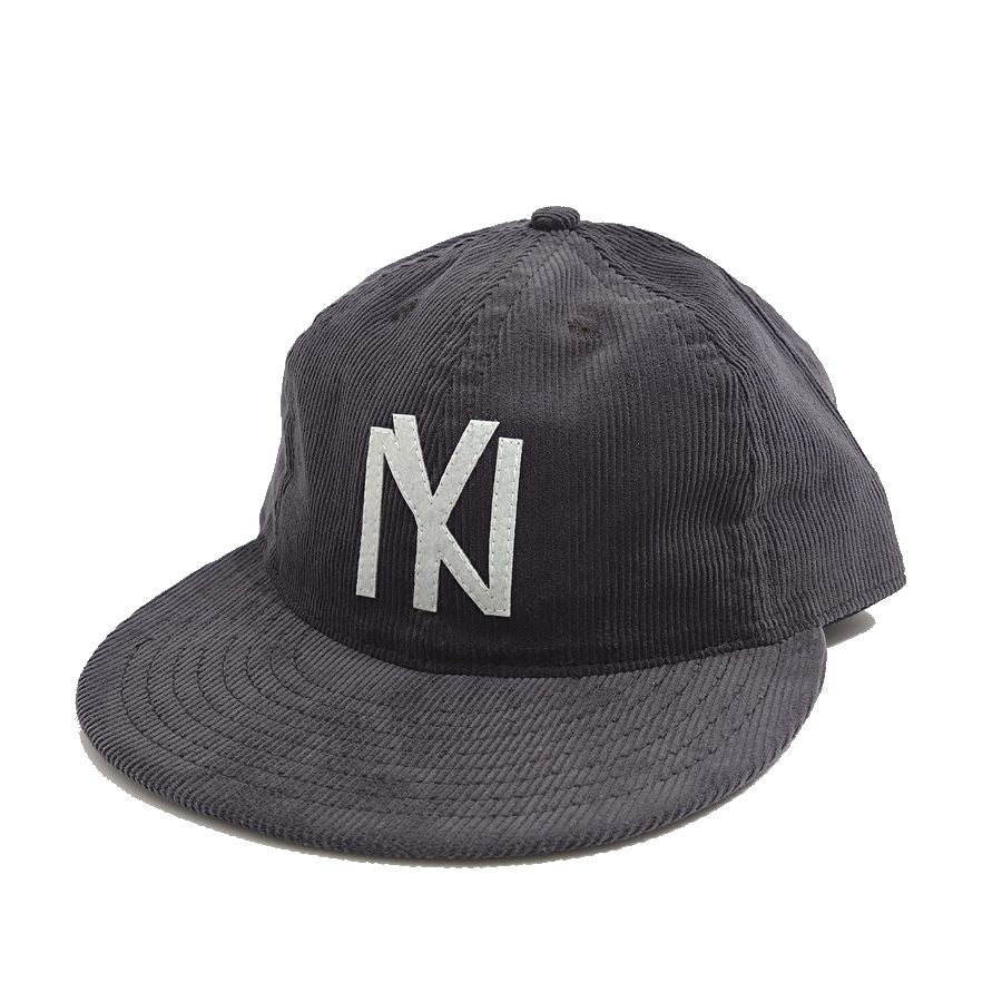 COOPERSTOWN BALL CAP / CORDUROY CAP / 1935 NEWYORK BLACK YANKEES / GRAY / SOFT VISOR / FELT / SPECIAL ORDER MODEL / MADE IN USA