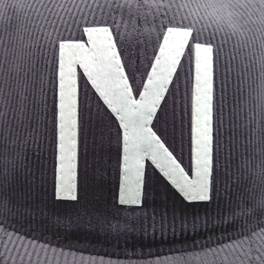 COOPERSTOWN BALL CAP / CORDUROY CAP / 1935 NEWYORK BLACK YANKEES / GRAY / SOFT VISOR / FELT / SPECIAL ORDER MODEL / MADE IN USA