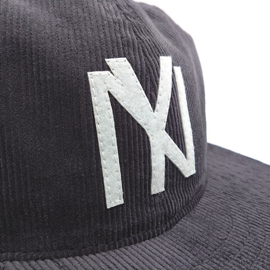 COOPERSTOWN BALL CAP / CORDUROY CAP / 1935 NEWYORK BLACK YANKEES / GRAY / SOFT VISOR / FELT / SPECIAL ORDER MODEL / MADE IN USA
