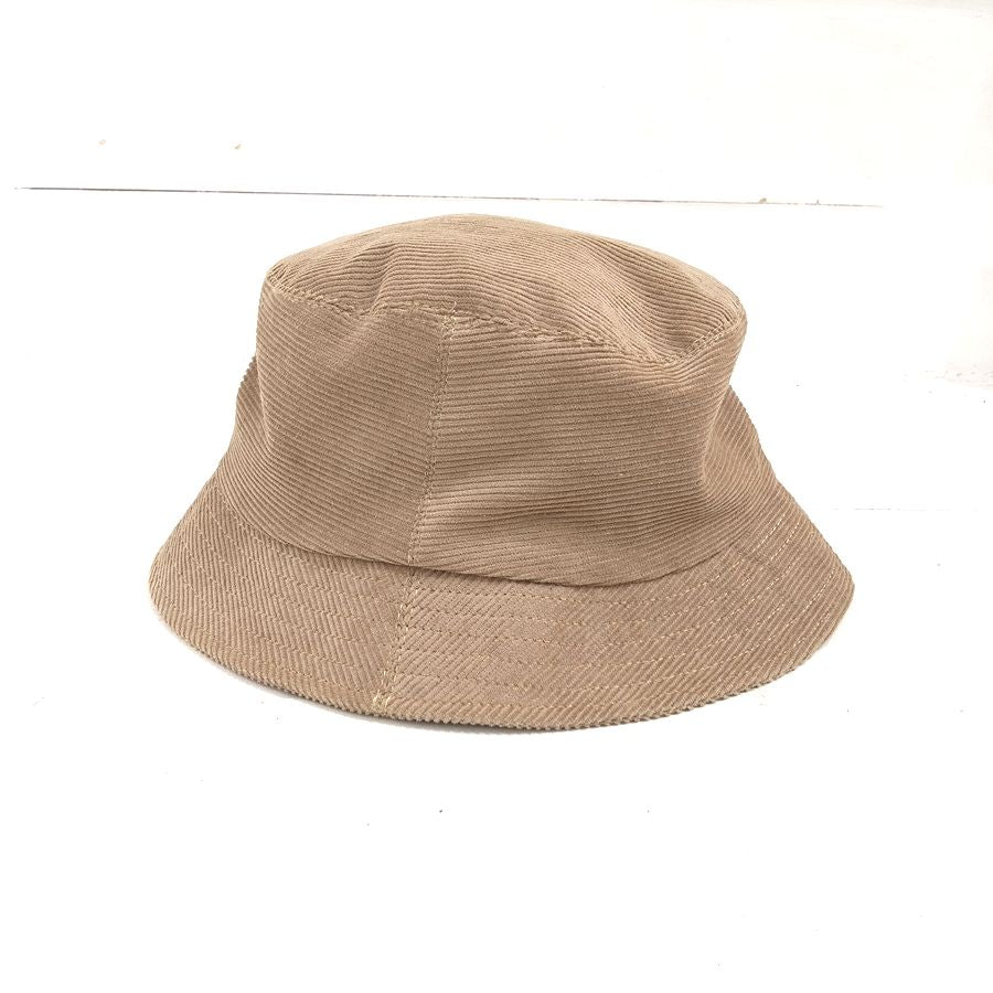 Au Vrai Chic BRITAIN / BUCKET HAT / CORDUROY / BEIGE / SIZE:7 3/8 / MADE IN ENGLAND