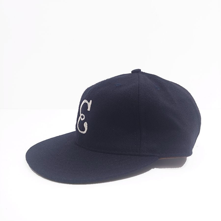 COOPERSTOWN BALL CAP / 1939 NEWARK EAGLES / NAVY / WOOL FLANNEL / LEATHER STRAP / MADE IN USA