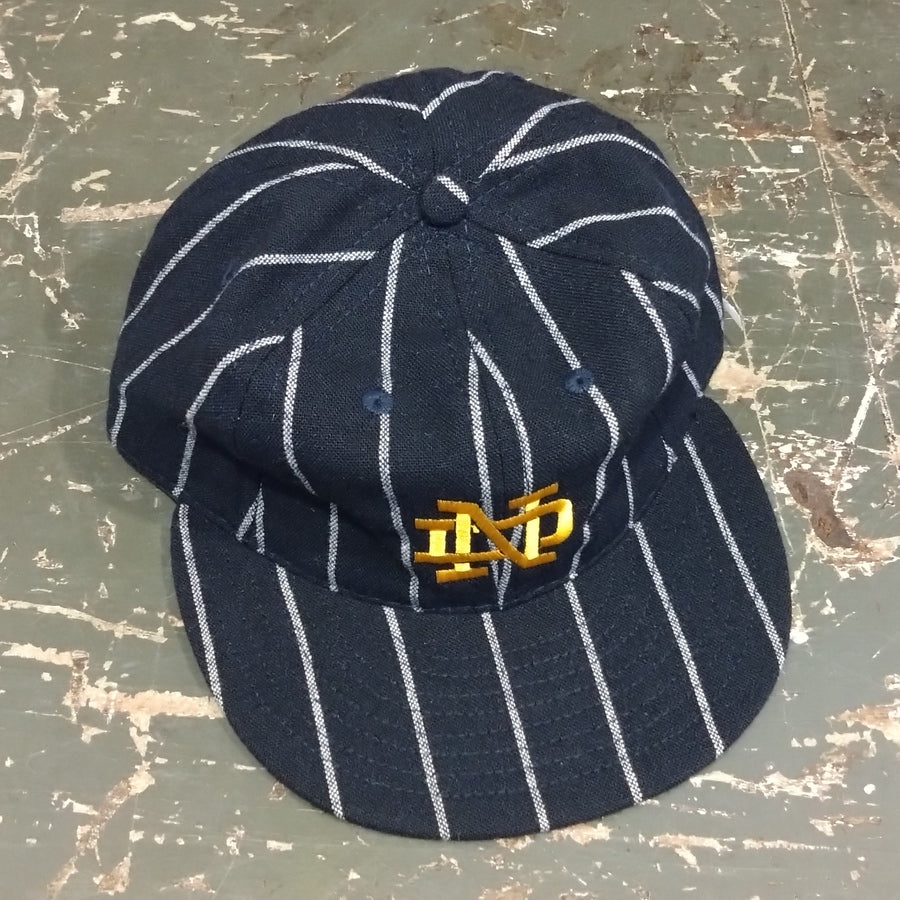 EBBETS FIELD FLANNELS / TEA - 1943 Notre Dame Univercity / PINSTRIPE: Navy×Cream / Wool Flannels / MADE IN USA