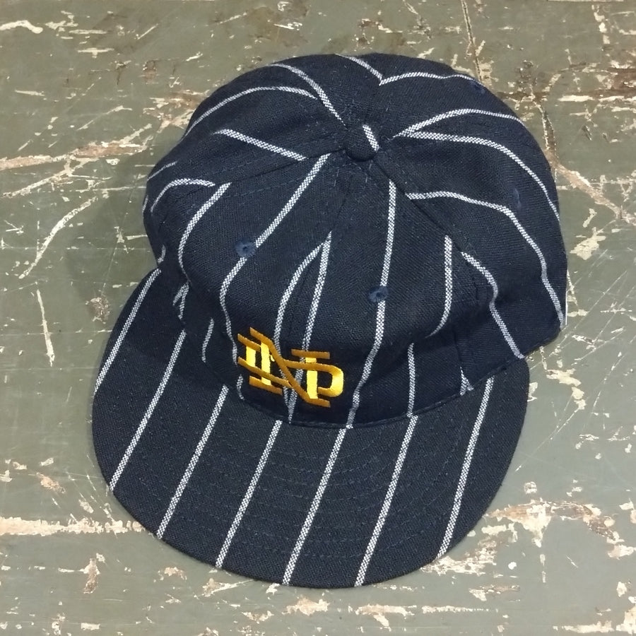 EBBETS FIELD FLANNELS / TEA - 1943 Notre Dame Univercity / PINSTRIPE: Navy×Cream / Wool Flannels / MADE IN USA
