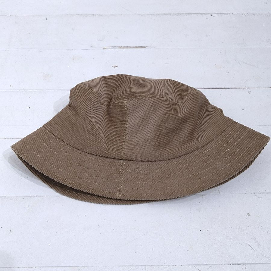 Au Vrai Chic BRITAIN / BUCKET HAT / CORDUROY / BEIGE / SIZE:7 3/8 / MADE IN ENGLAND