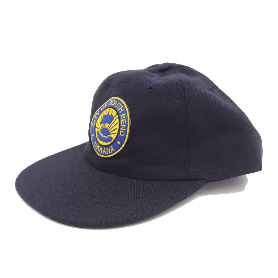COOPERSTOWN BALL CAP / 1943 SOUTH BEND BLUE SOX / WOOLSAGE / NAVY / PATCH / SNAP / MADE IN USA