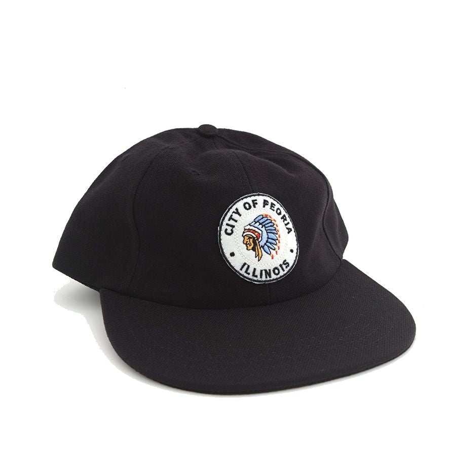 COOPERSTOWN BALL CAP / 1948 ROCK FORD PEACHES / WOOLSAGE / PATCH / SNAP / BLACK / MADE IN USA