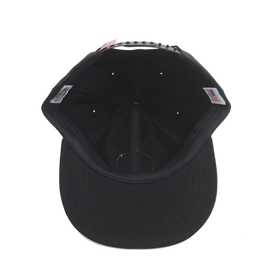 COOPERSTOWN BALL CAP / 1948 ROCK FORD PEACHES / WOOLSAGE / PATCH / SNAP / BLACK / MADE IN USA