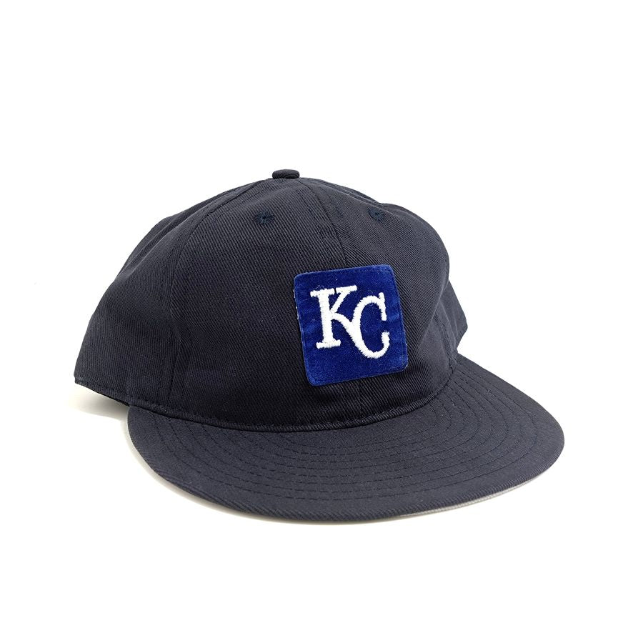 COOPERSTOWN BALL CAP / KANSAS CITY ROYALS / VINTAGE PATCH / BRUSHED COTTON TWILL / SOFT VISOR / SNAP / NAVY / SPECIAL ORDER MODEL / MADE IN USA