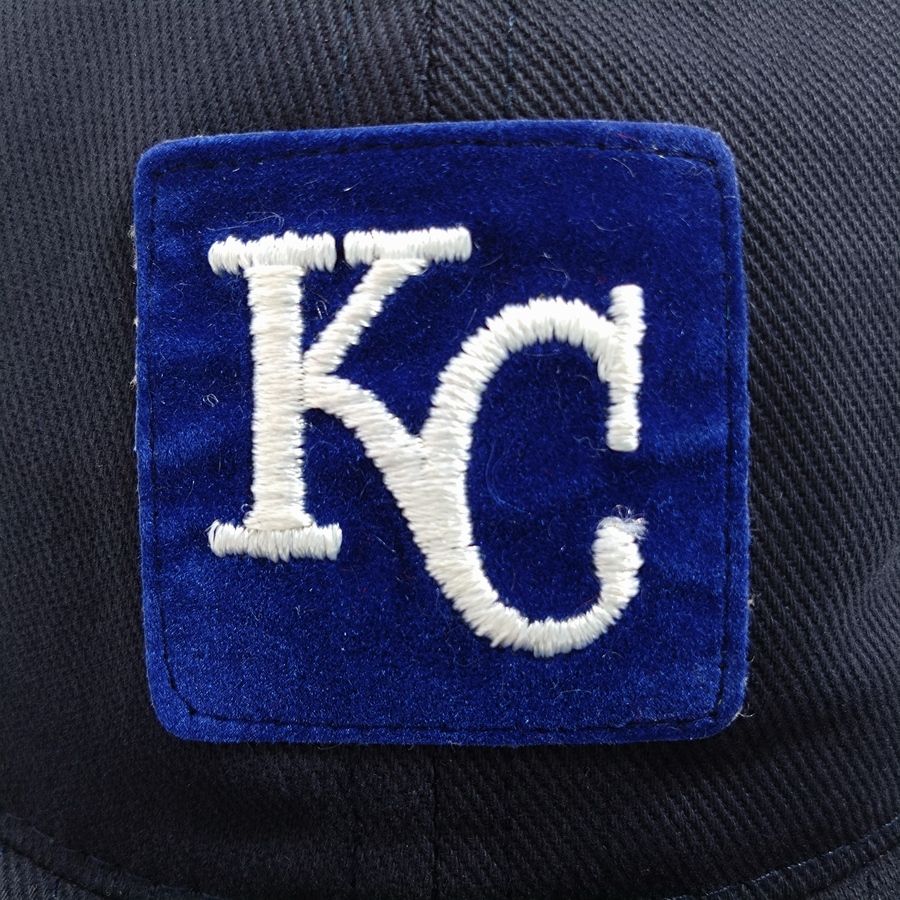 COOPERSTOWN BALL CAP / KANSAS CITY ROYALS / VINTAGE PATCH / BRUSHED COTTON TWILL / SOFT VISOR / SNAP / NAVY / SPECIAL ORDER MODEL / MADE IN USA