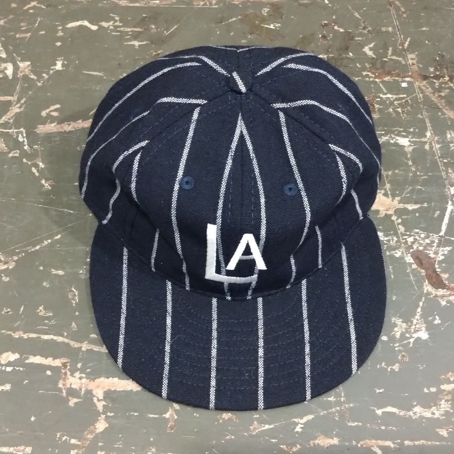 EBBETS FIELD FLANNELS / TEAM - 1943 LOS ANGELES ANGELS / PINSTRIPE: Navy×Cream / Wool Flannels / MADE IN USA