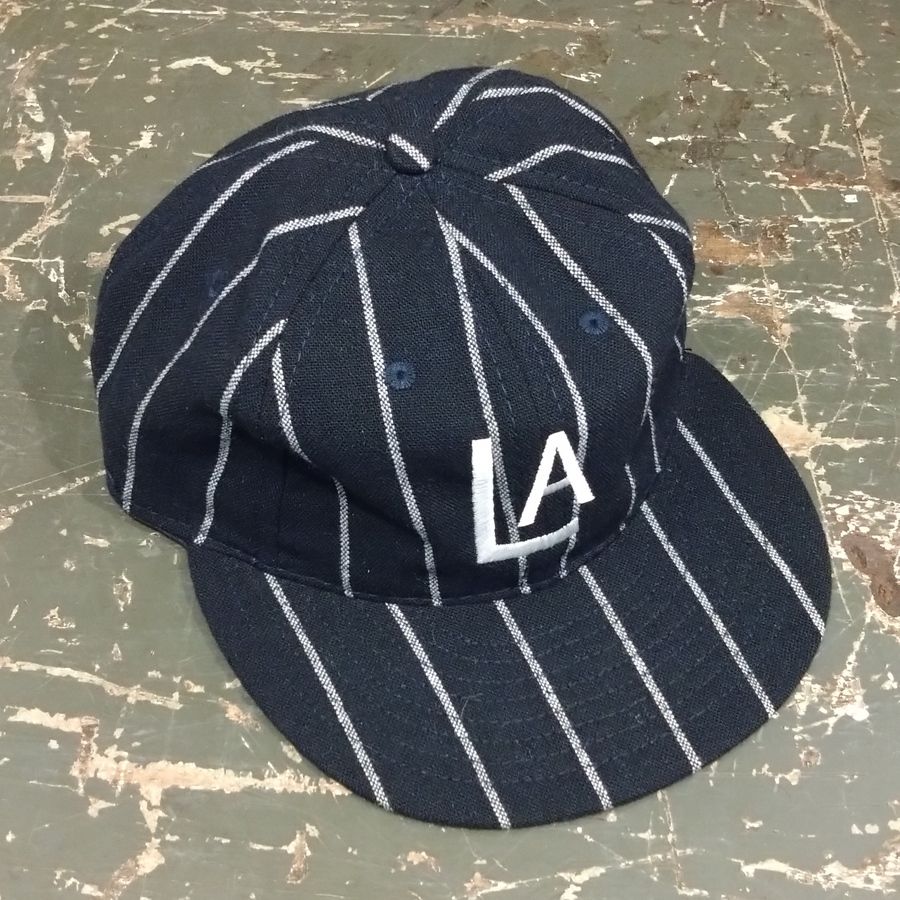 EBBETS FIELD FLANNELS / TEAM - 1943 LOS ANGELES ANGELS / PINSTRIPE: Navy×Cream / Wool Flannels / MADE IN USA