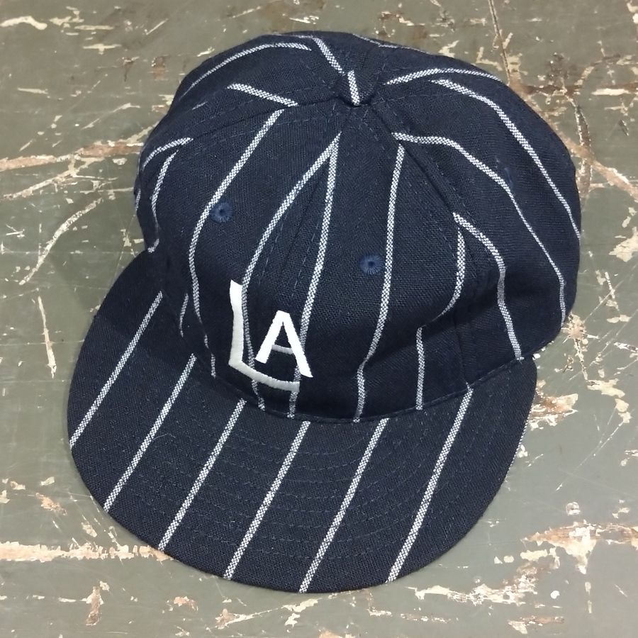 EBBETS FIELD FLANNELS / TEAM - 1943 LOS ANGELES ANGELS / PINSTRIPE: Navy×Cream / Wool Flannels / MADE IN USA