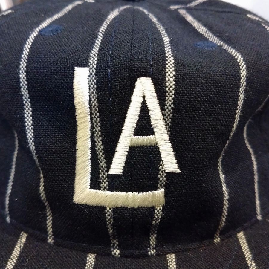 EBBETS FIELD FLANNELS / TEAM - 1943 LOS ANGELES ANGELS / PINSTRIPE: Navy×Cream / Wool Flannels / MADE IN USA