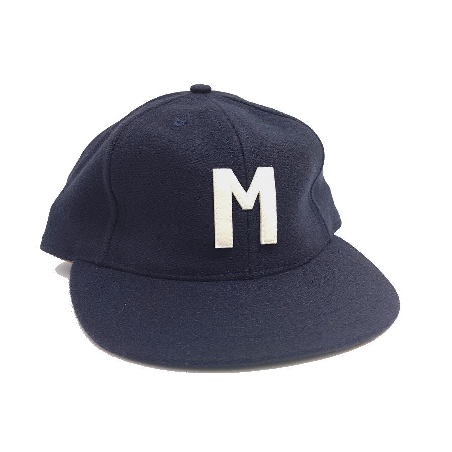COOPERSTOWN BALL CAP / 1942 Kansas City Monarchs / NAVY / FELT / WOOL FLANNEL / LEATHER STRAP / MADE IN USA