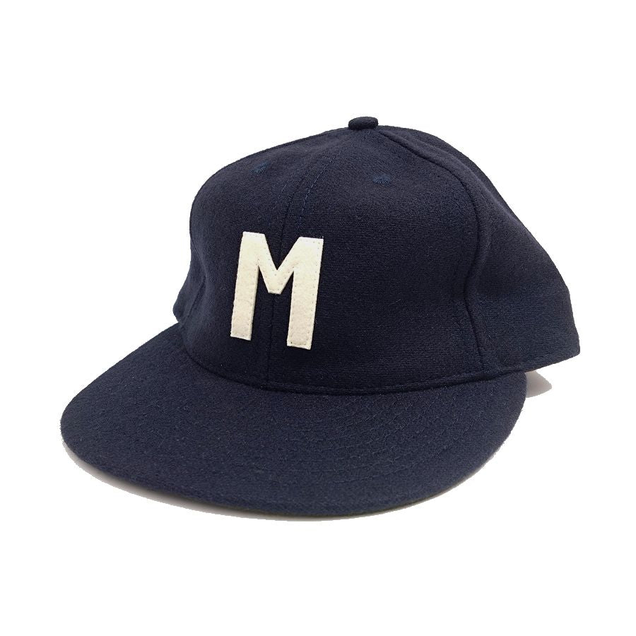 COOPERSTOWN BALL CAP / 1942 Kansas City Monarchs / NAVY / FELT / WOOL FLANNEL / LEATHER STRAP / MADE IN USA