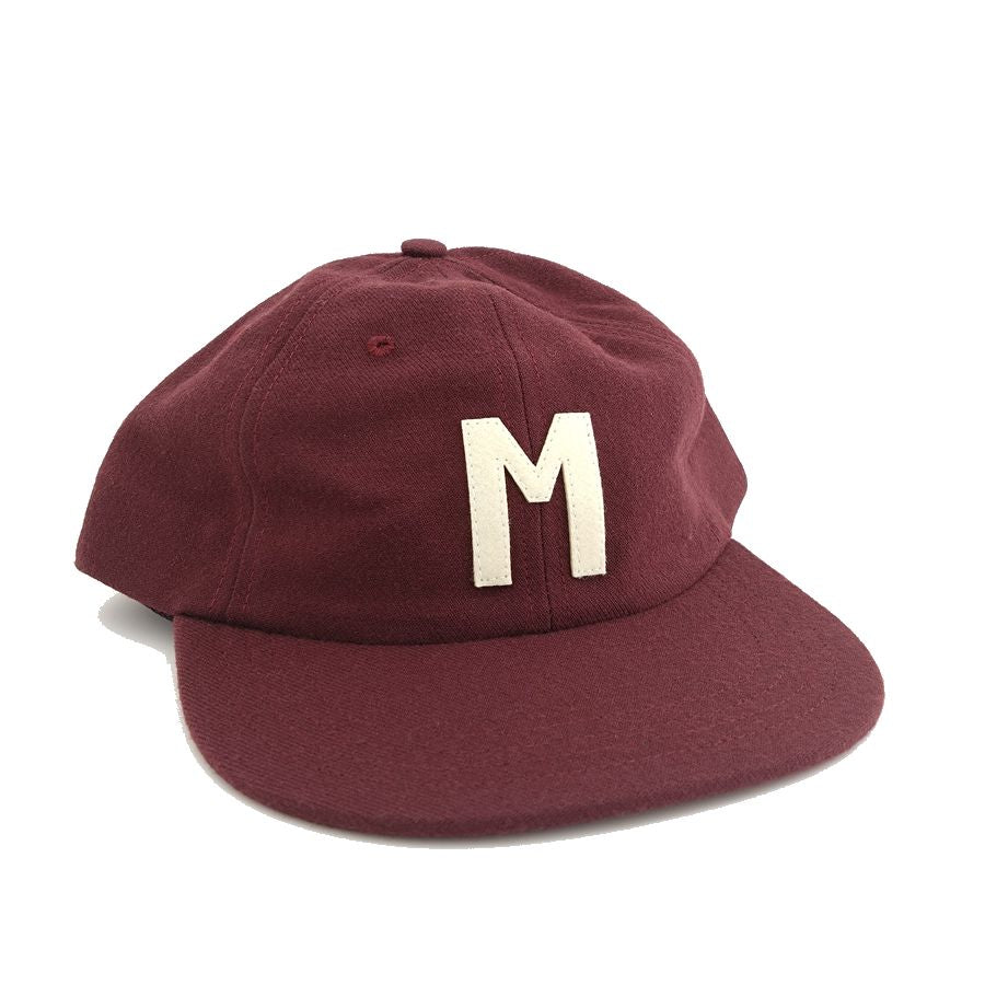 COOPERSTOWN BALL CAP / 1942 Kansas City Monarchs / WOOL SAGE / MAROON / FELT / SNAP / MADE IN USA