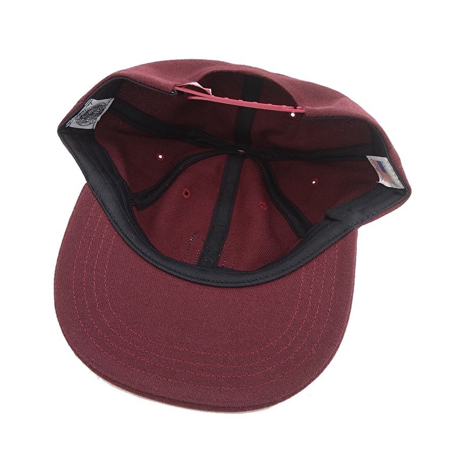 COOPERSTOWN BALL CAP / 1942 Kansas City Monarchs / WOOL SAGE / MAROON / FELT / SNAP / MADE IN USA