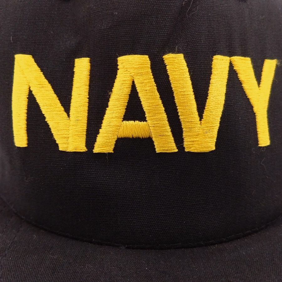 90s BANCROFT CAP / U.S.NAVY / SNAPBACK / BASEBALL CAP / MADE IN USA 【DEADSTOCK】