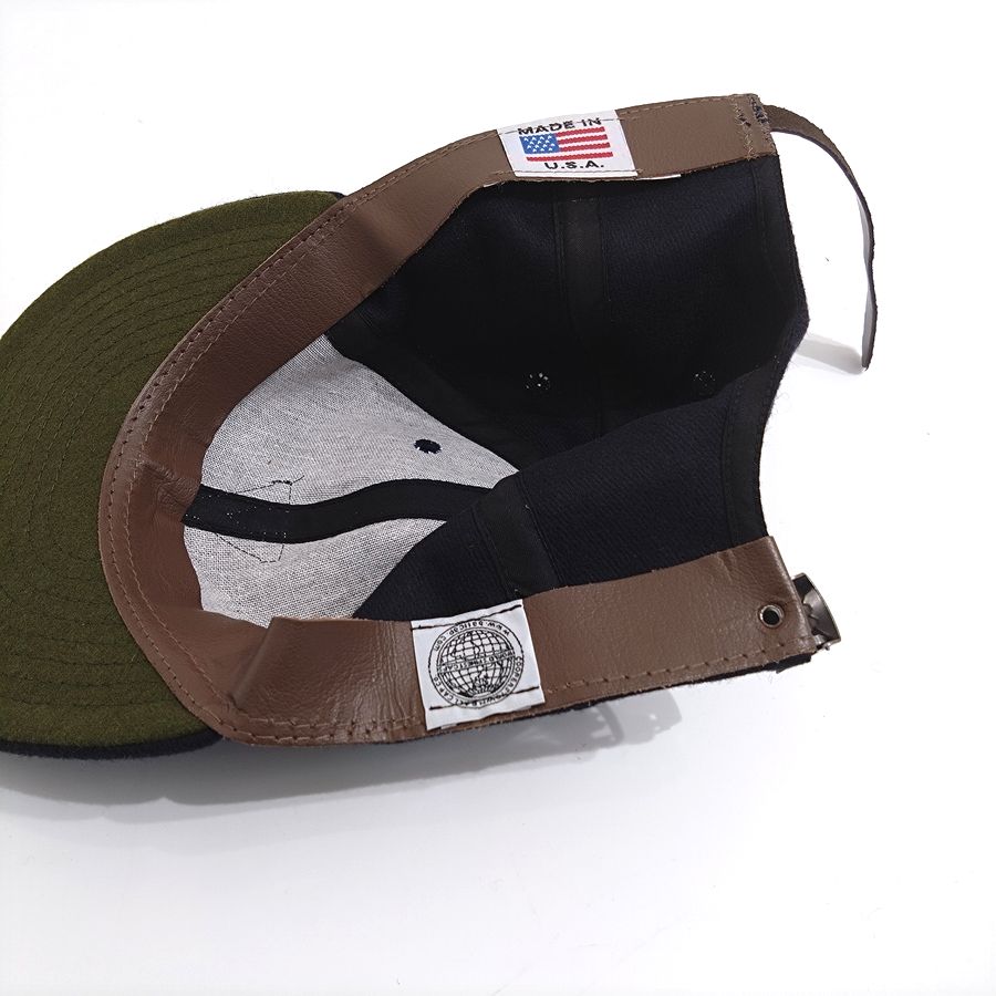 COOPERSTOWN BALL CAP / 1942 Kansas City Monarchs / NAVY / FELT / WOOL FLANNEL / LEATHER STRAP / MADE IN USA