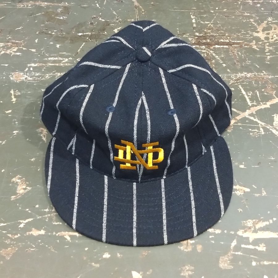 EBBETS FIELD FLANNELS / TEA - 1943 Notre Dame Univercity / PINSTRIPE: Navy×Cream / Wool Flannels / MADE IN USA