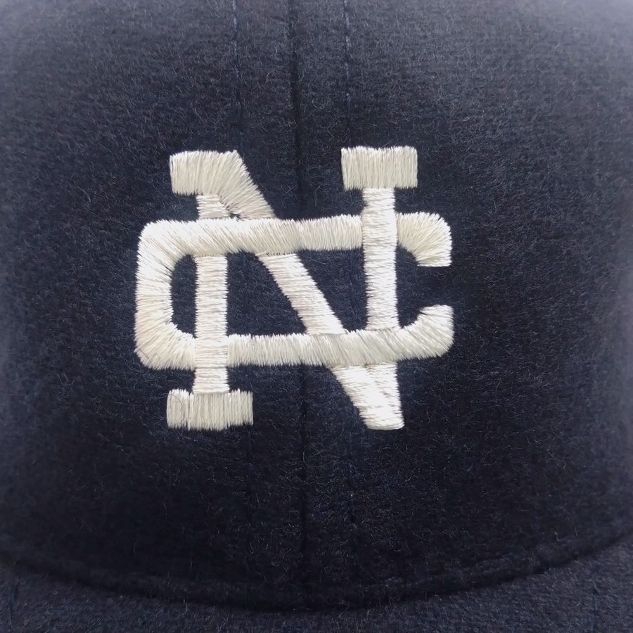 COOPERSTOWN BALL CAP / 1960 NORTH CAROLINA UNIVERSITY / EXCLUSIVE / NAVY / WOOL FLANNEL / LEATHER STRAP / MADE IN USA