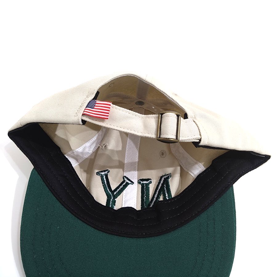 COOPERSTOWN BALL CAP / 1936 NEWYORK BLACK YANKEES / STONE×GREEN / 50mm LOGO / SPECIAL ORDER COLOR / MADE IN USA