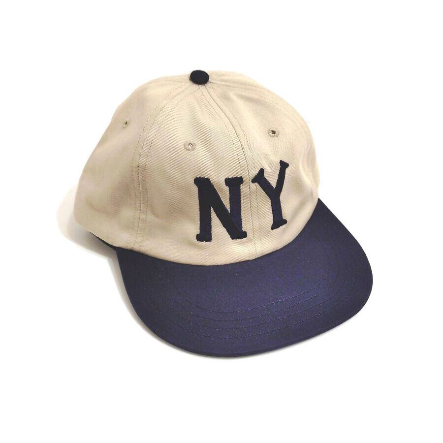 COOPERSTOWN BALL CAP / 1936 NEWYORK BLACK YANKEES / STONE×NAVY / 50mm LOGO / SPECIAL ORDER COLOR / MADE IN USA