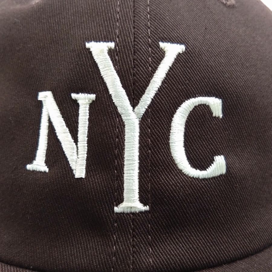 COOPERSTOWN BALL CAP / MOTIF-NEWYORK CITY(NYC) D,BROW / SPECIAL ORDER COLOR / MADE IN USA