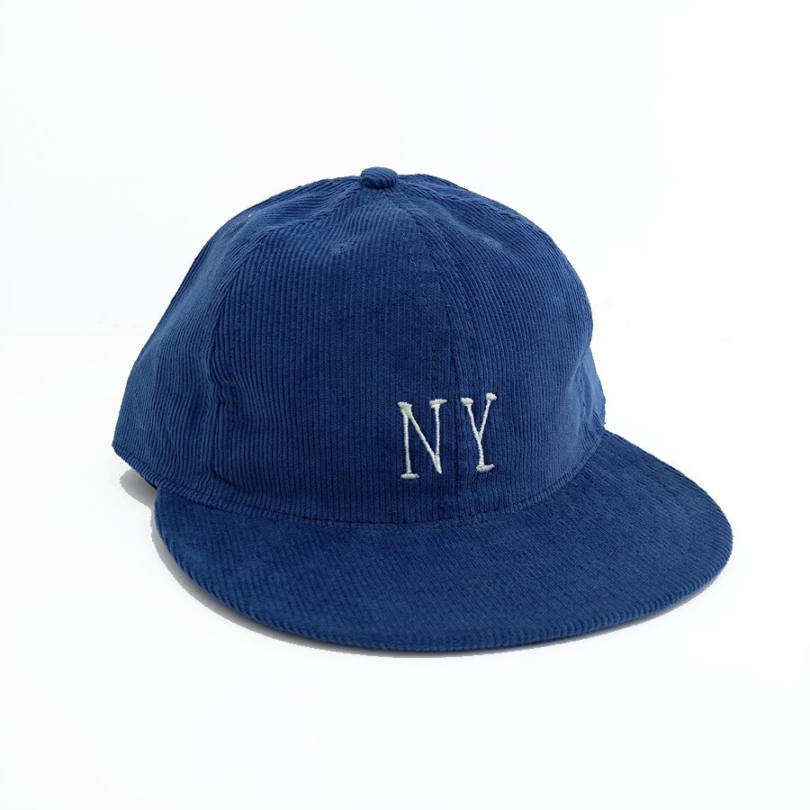 COOPERSTOWN BALL CAP / CORDUROY CAP / 1936 NEWTORK BLACK YANKEES(SMALL LOGO) OCEAN / SOFT VISOR / SPECIAL ORDER MODEL / MADE IN USA