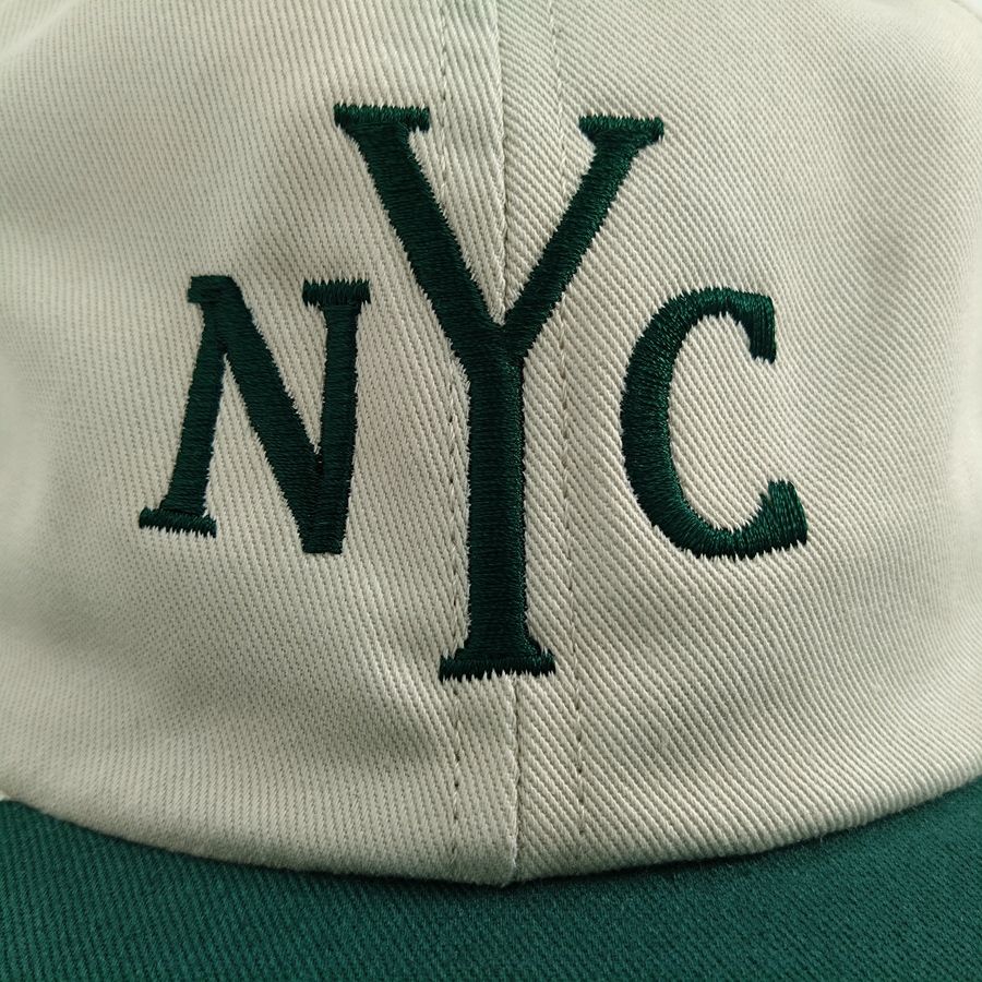 COOPERSTOWN BALL CAP / MOTIF NEWYORK CITY(NYC) / STONE×GREEN / SPECIAL ORDER COLOR / MADE IN USA