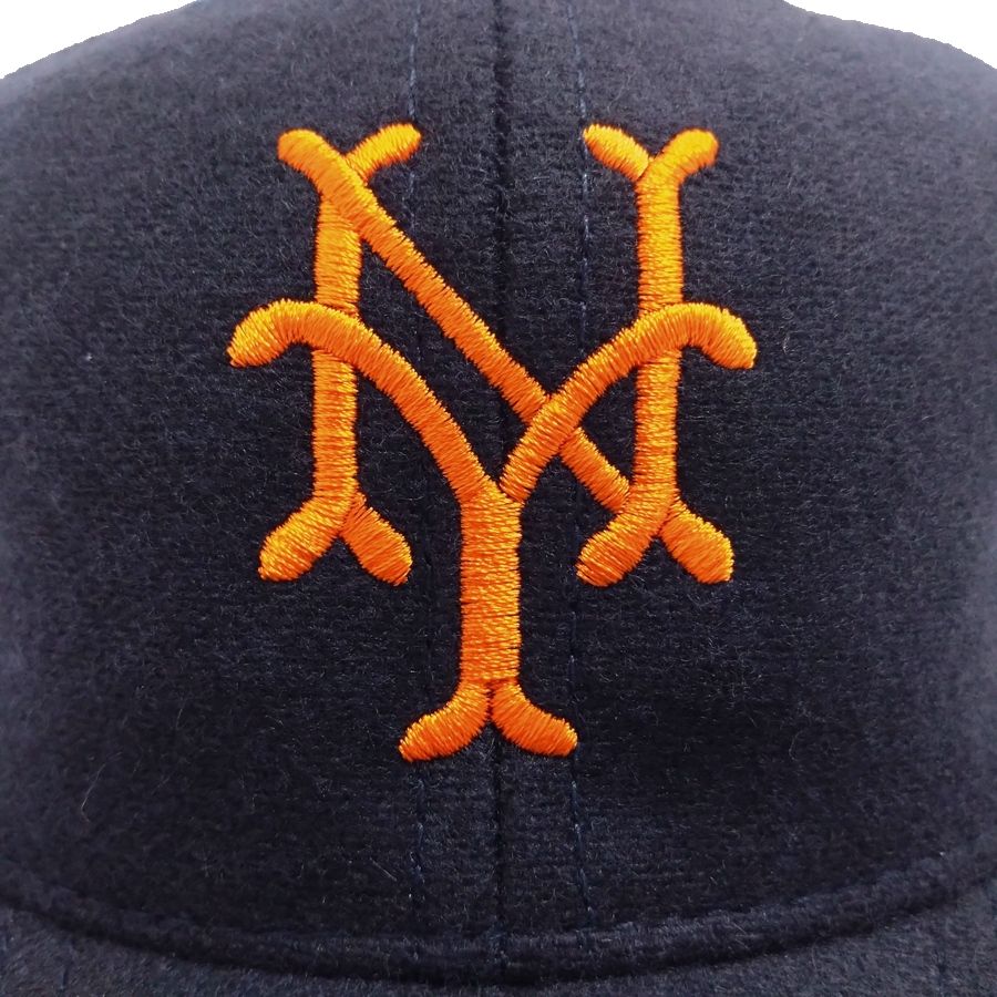 COOPERSTOWN BALL CAP / 1947 NEWYORK CUBANS (ORANGE LOGO) NAVY / WOOL FLANNEL / LEATHER STRAP / MADE IN USA
