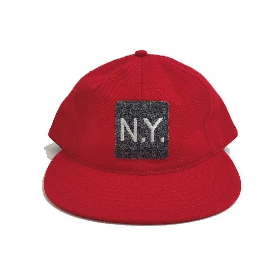 COOPERSTOWN BALL CAP / MOTIF-NEWYORK (N.Y.) / SPECIAL ORDER MODEL / BRUSHED COTTON TWILL / SOFT VISOR / 2PATCH COLOR / MADE IN USA
