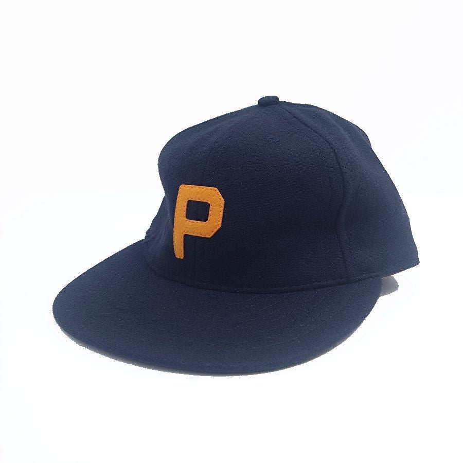 COOPERSTOWN BALL CAP / 1947 PORTLAND BEAVERS (ORANGE LOGO) NAVY / WOOL FLANNEL / LEATHER STRAP / MADE IN USA