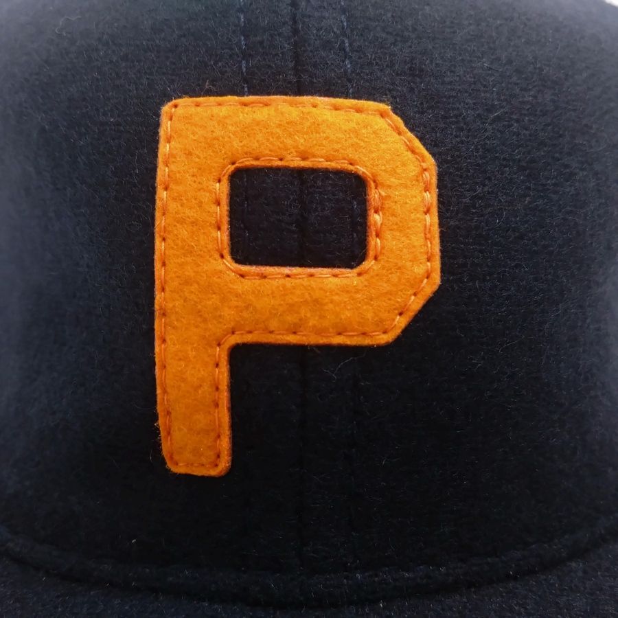 COOPERSTOWN BALL CAP / 1947 PORTLAND BEAVERS (ORANGE LOGO) NAVY / WOOL FLANNEL / LEATHER STRAP / MADE IN USA