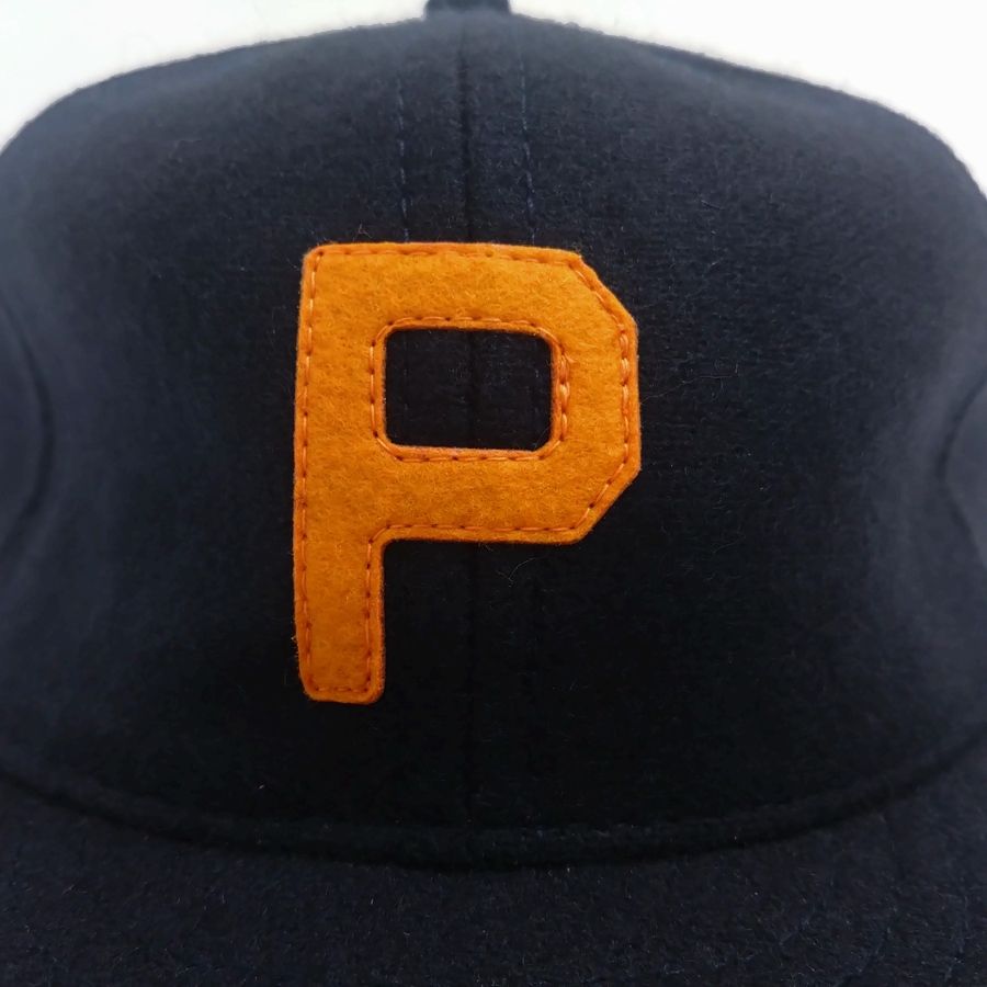 COOPERSTOWN BALL CAP / 1947 PORTLAND BEAVERS (ORANGE LOGO) NAVY / WOOL FLANNEL / LEATHER STRAP / MADE IN USA