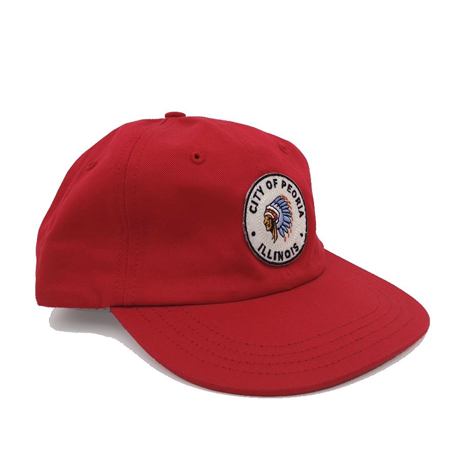 COOPERSTOWN BALL CAP / 1948 ROCK FORD PEACHES / RED / MADE IN USA