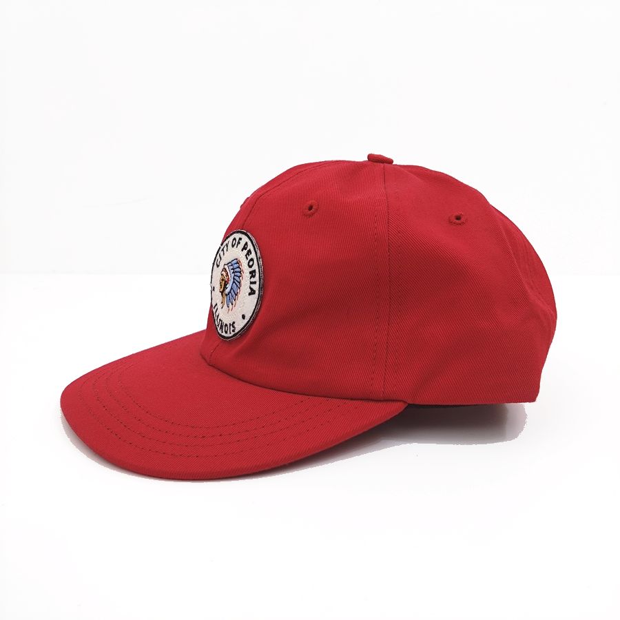 COOPERSTOWN BALL CAP / 1948 ROCK FORD PEACHES / RED / MADE IN USA