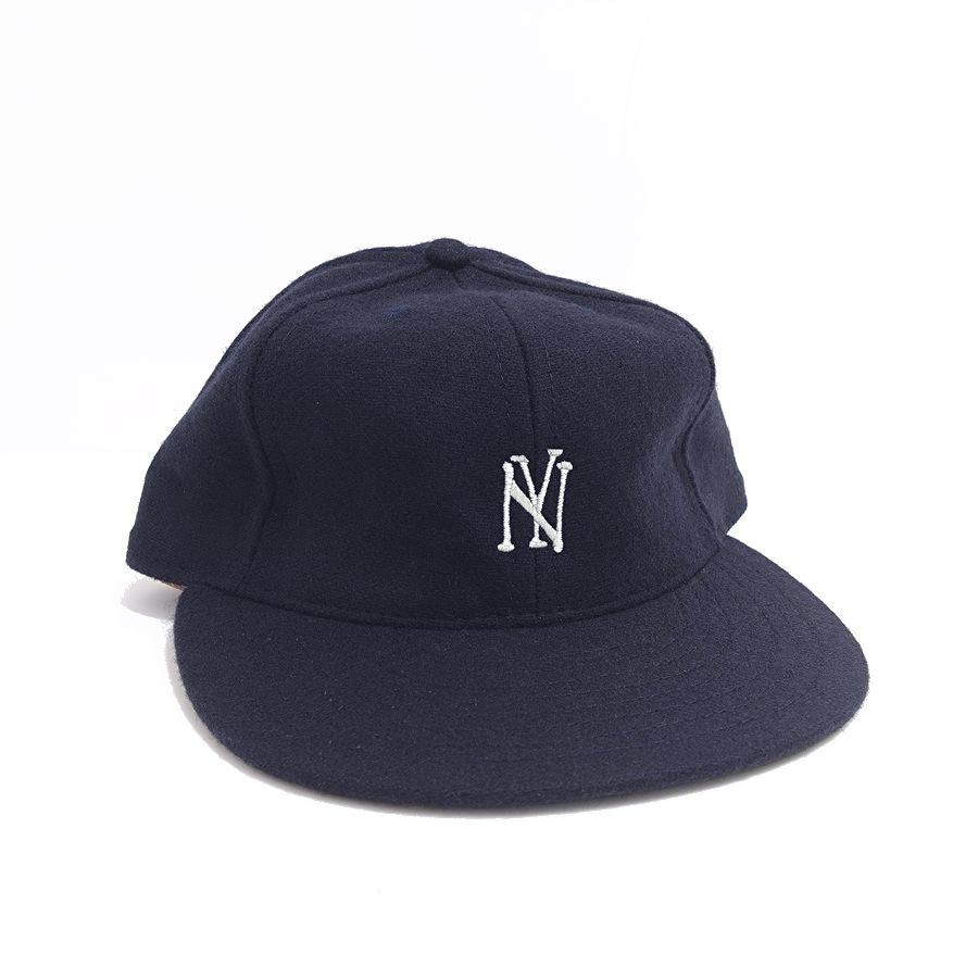 COOPERSTOWN BALL CAP / 1935 NEWYORK BLACK YANKEES (SMALL LOGO)NAVY / WOOL FLANNEL / LEATHER STRAP / MADE IN USA