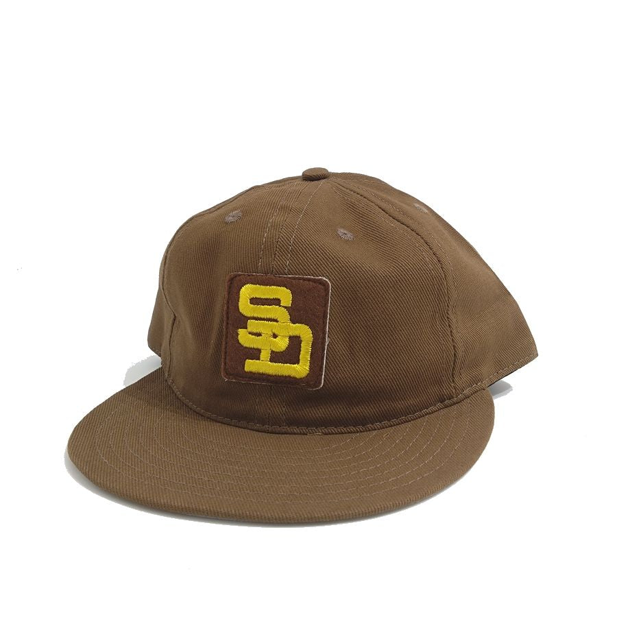 COOPERSTOWN BALL CAP / SANDIEGO PADRES / VINTAGE PATCH / BRUSHED COTTON TWILL / SOFT VISOR / SNAP / BROWN / SPECIAL ORDER MODEL / MADE IN USA