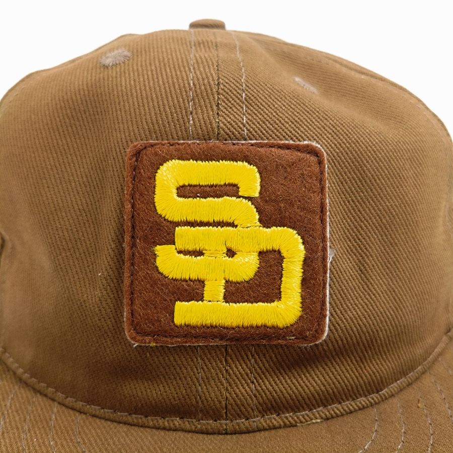 COOPERSTOWN BALL CAP / SANDIEGO PADRES / VINTAGE PATCH / BRUSHED COTTON TWILL / SOFT VISOR / SNAP / BROWN / SPECIAL ORDER MODEL / MADE IN USA