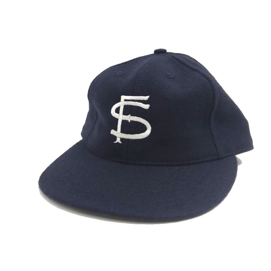 COOPERSTOWN BALL CAP / 1952 SANFRANCISCO SEALS / NAVY / WOOL FLANNEL / LEATHER STRAP / MADE IN USA