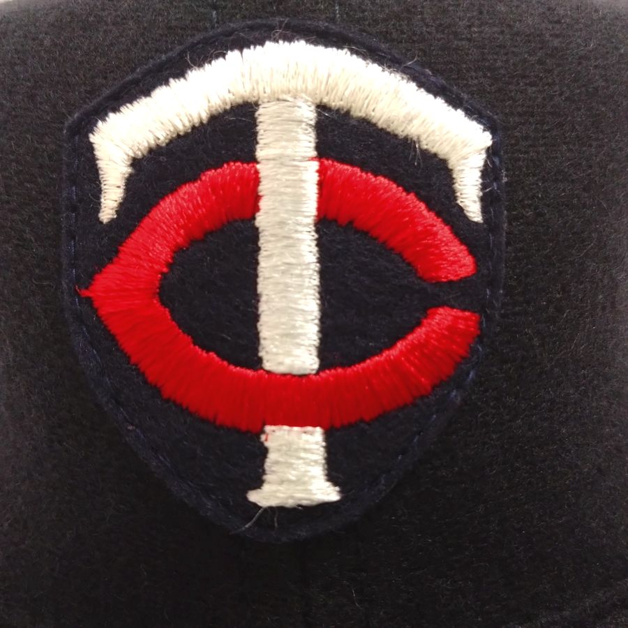 COOPERSTOWN BALL CAP / MINNESOTA TWINS / NAVY / VINTAGE PATCH / WOOL FLANNEL / LEATHER STRAP / MADE IN USA