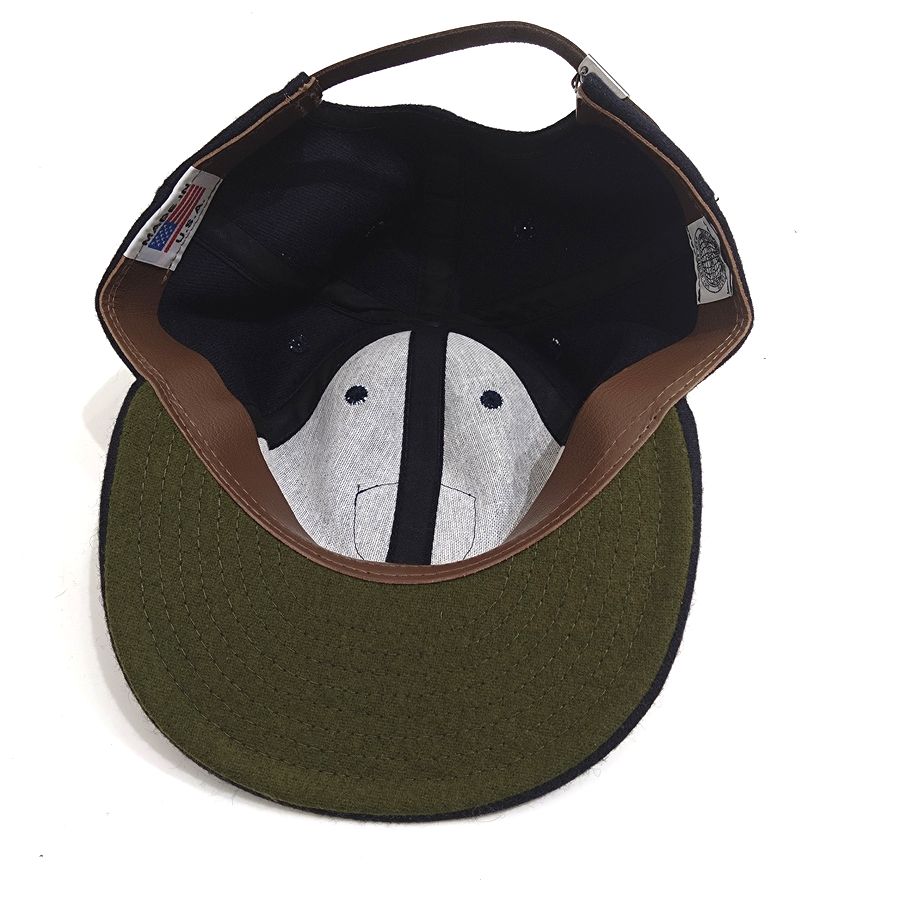 COOPERSTOWN BALL CAP / MINNESOTA TWINS / NAVY / VINTAGE PATCH / WOOL FLANNEL / LEATHER STRAP / MADE IN USA