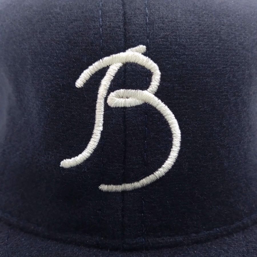 COOPERSTOWN BALL CAP / 1915 BROOKLYN TIP TOPS / NAVY / WOOL FLANNEL / LEATHER STRAP / MADE IN USA