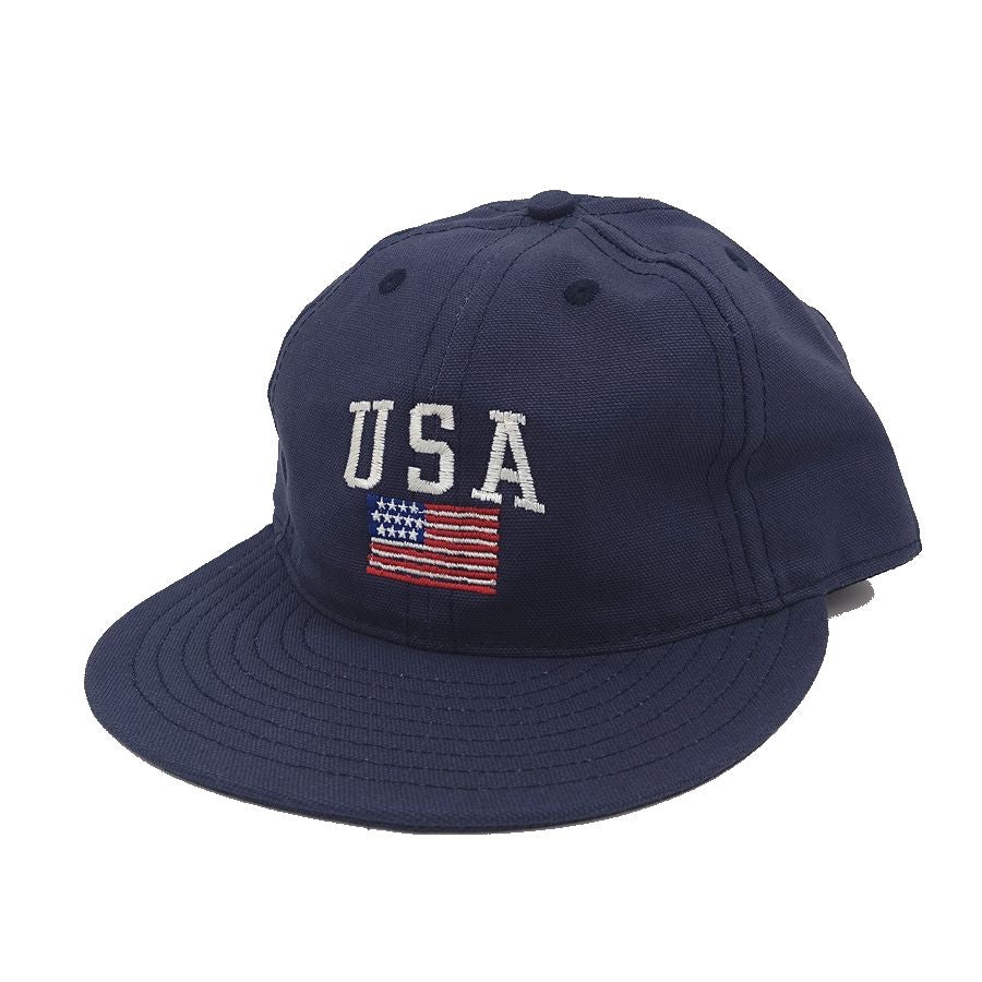 COOPERSTOWN BALL CAP / USA STAR&STRIPE / SOFT / SPECIAL ORDER / SNAP / NAVY / MADE IN USA