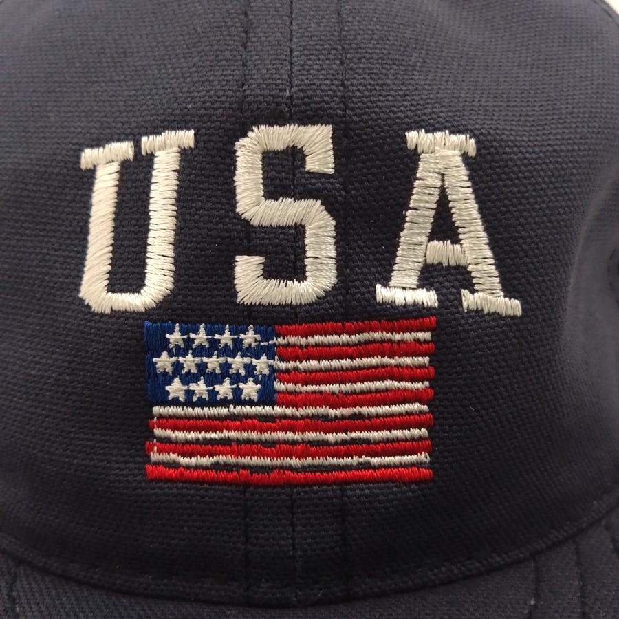 COOPERSTOWN BALL CAP / USA STAR&STRIPE / SOFT / SPECIAL ORDER / SNAP / NAVY / MADE IN USA